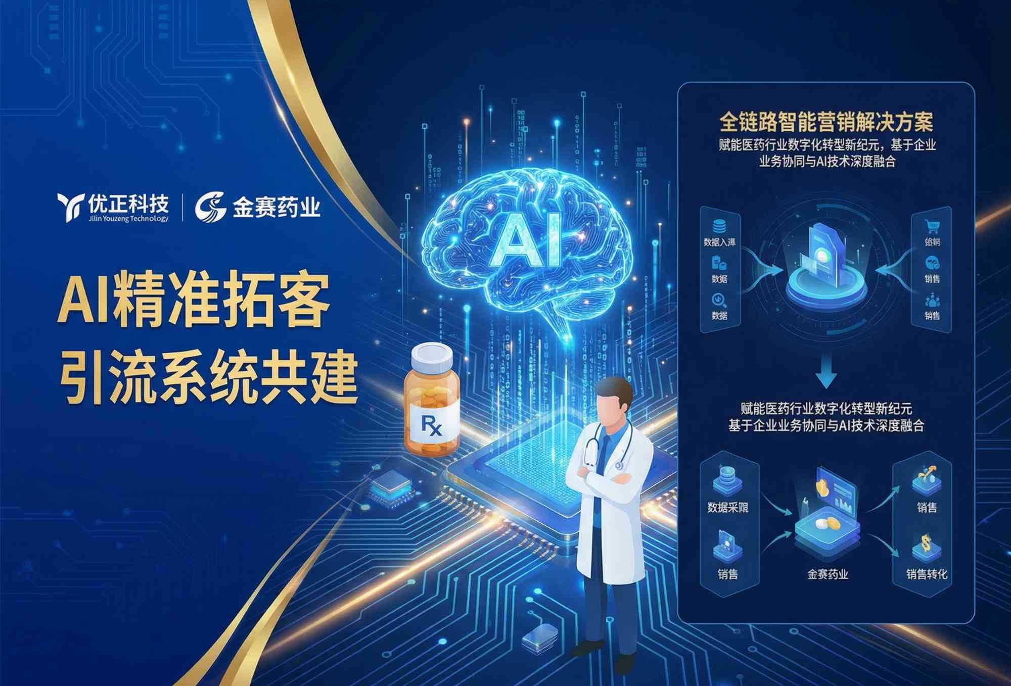 吉林省优正科技携手长春金赛药业：共建AI精准拓客引流系统，赋能医药行业数字化转型新纪元——基于企业业务协同与AI技术深度融合的全链路智能营销解决方案